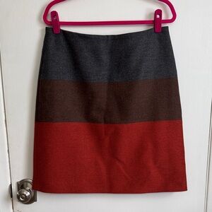 Hugo Boss Women's Tri-Tone Pencil Skirt - Gray, Brown, Red